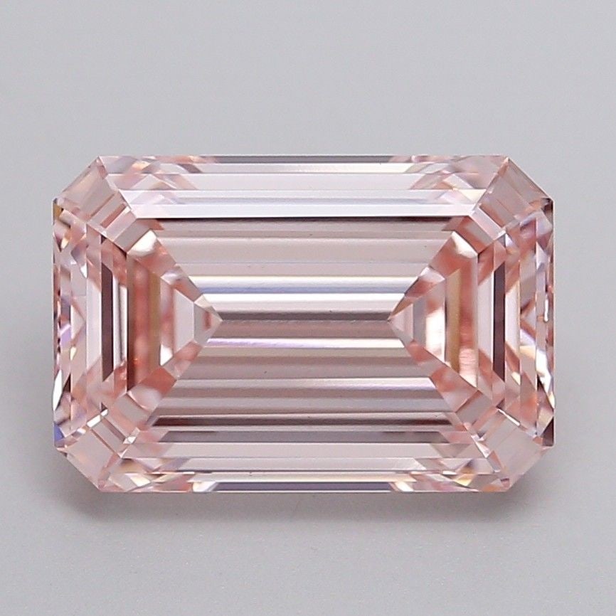 Loose Diamond - EMERALD 5.23ct Fancy Intense Pink VVS2: Loose Diamond - EMERALD 5.23ct Fancy Intense Pink VVS2 Source: This is a real non-mined Diamond that has been grown in a lab Shape: EMERALD Carats: 5.23 Color: Fancy Intense Pink Certification: IGI Vi