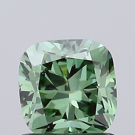 Loose Diamond - CUSHION BRILLIANT 0.77ct Fancy Vivid Green VS1: Loose Diamond - CUSHION BRILLIANT 0.77ct Fancy Vivid Green VS1 Source: This is a real non-mined Diamond that has been grown in a lab Shape: CUSHION BRILLIANT Carats: 0.77 Color: Fancy Vivid Green Cert