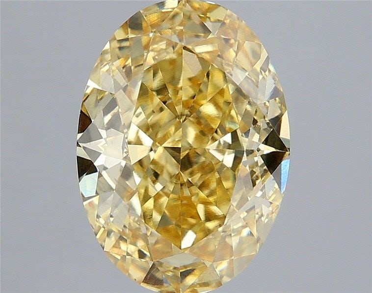 Loose Diamond - OVAL 4.07ct Fancy Intense Yellow VS2: Loose Diamond - OVAL 4.07ct Fancy Intense Yellow VS2 Source: This is a real non-mined Diamond that has been grown in a lab Shape: OVAL Carats: 4.07 Color: Fancy Intense Yellow Certification: IGI Video