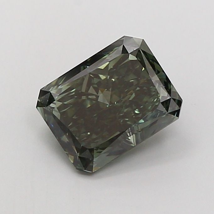Loose Diamond - RADIANT 2.1ct Fancy Deep Green VS1: Loose Diamond - RADIANT 2.1ct Fancy Deep Green VS1 Source: This is a real non-mined Diamond that has been grown in a lab Shape: RADIANT Carats: 2.1 Color: Fancy Deep Green Certification: IGI Video: