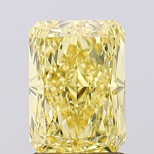 Loose Diamond - RADIANT 1.59ct Fancy Vivid Yellow VS1: Loose Diamond - RADIANT 1.59ct Fancy Vivid Yellow VS1 Source: This is a real non-mined Diamond that has been grown in a lab Shape: RADIANT Carats: 1.59 Color: Fancy Vivid Yellow Certification: IGI Vid