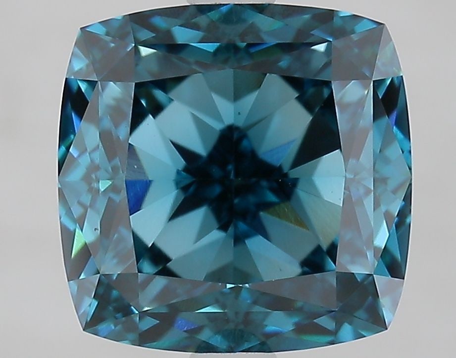 Loose Diamond - CUSHION MODIFIED 3.74ct Fancy Vivid Blue VS1: Loose Diamond - CUSHION MODIFIED 3.74ct Fancy Vivid Blue VS1 Source: This is a real non-mined Diamond that has been grown in a lab Shape: CUSHION MODIFIED Carats: 3.74 Color: Fancy Vivid Blue Certific
