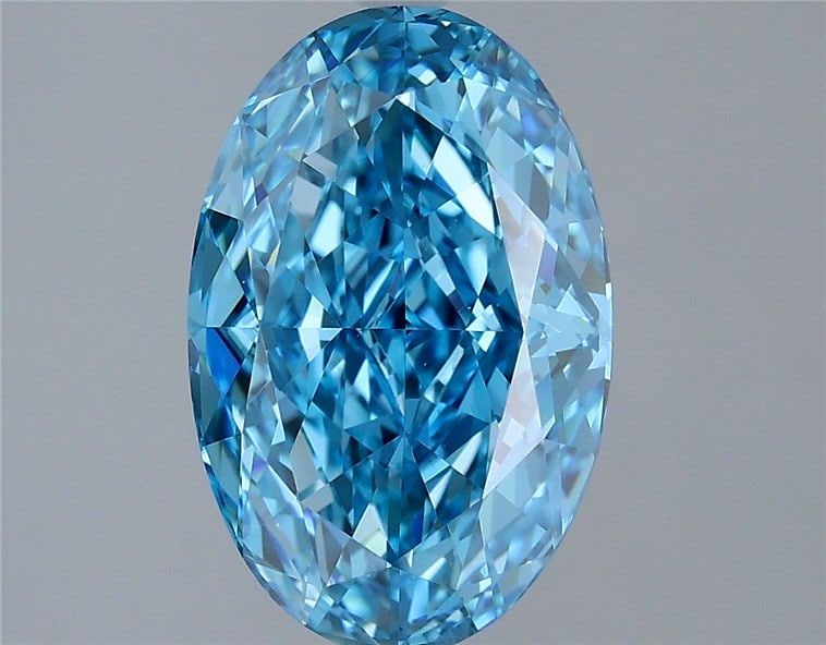 Loose Diamond - OVAL 2.66ct Fancy Vivid Blue VS1: Loose Diamond - OVAL 2.66ct Fancy Vivid Blue VS1 Source: This is a real non-mined Diamond that has been grown in a lab Shape: OVAL Carats: 2.66 Color: Fancy Vivid Blue Certification: IGI Video: