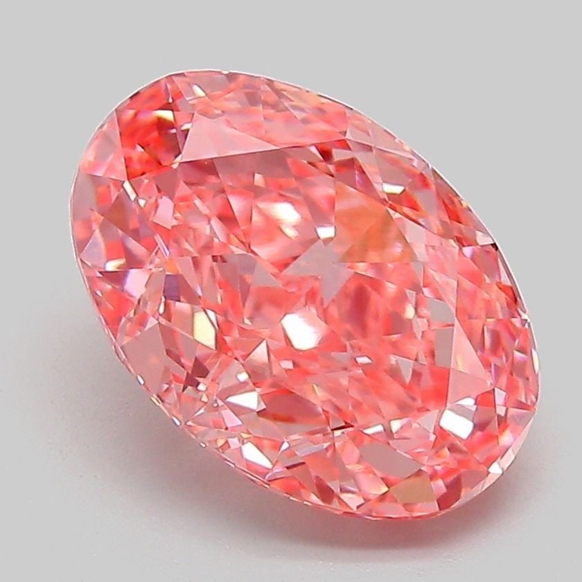Loose Diamond - OVAL 3.06ct Fancy Vivid Pink VVS2: Loose Diamond - OVAL 3.06ct Fancy Vivid Pink VVS2 Source: This is a real non-mined Diamond that has been grown in a lab Shape: OVAL Carats: 3.06 Color: Fancy Vivid Pink Certification: IGI Video: