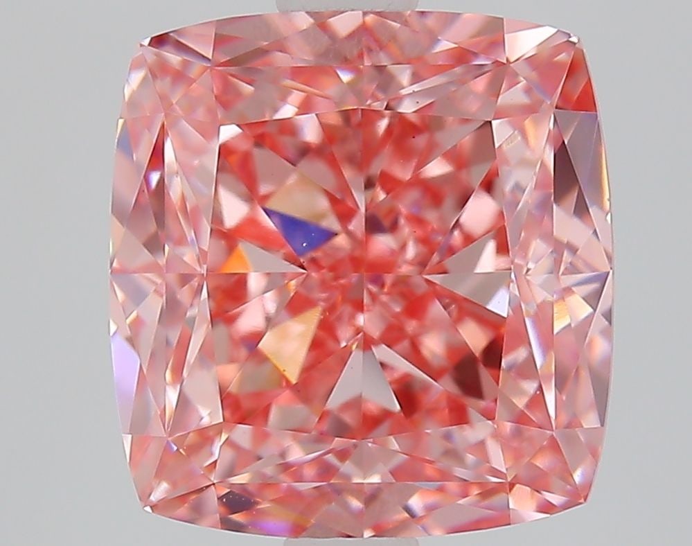 Loose Diamond - CUSHION MODIFIED 3.15ct Fancy Vivid Pink VS1: Loose Diamond - CUSHION MODIFIED 3.15ct Fancy Vivid Pink VS1 Source: This is a real non-mined Diamond that has been grown in a lab Shape: CUSHION MODIFIED Carats: 3.15 Color: Fancy Vivid Pink Certific