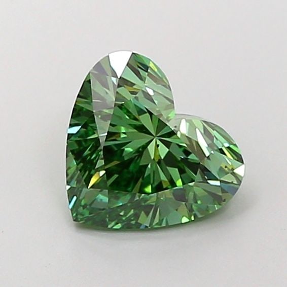 Loose Diamond - HEART 1.71ct Fancy Vivid Green VS2: Loose Diamond - HEART 1.71ct Fancy Vivid Green VS2 Source: This is a real non-mined Diamond that has been grown in a lab Shape: HEART Carats: 1.71 Color: Fancy Vivid Green Certification: IGI Video: