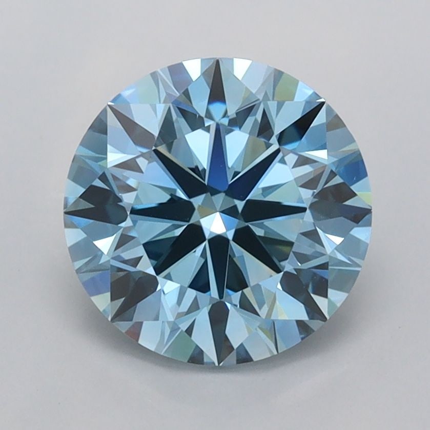 Ideal Loose Diamond - ROUND 2.02ct Fancy Vivid Blue VVS2: Ideal Loose Diamond - ROUND 2.02ct Fancy Vivid Blue VVS2 Source: This is a real non-mined Diamond that has been grown in a lab Shape: ROUND Carats: 2.02 Color: Fancy Vivid Blue Certification: IGI The 