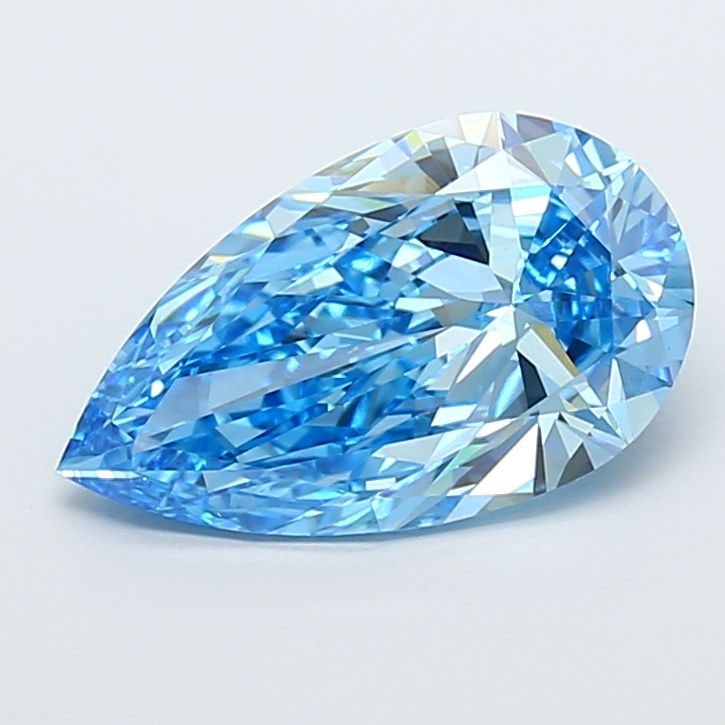 Loose Diamond - PEAR 4.03ct Fancy Vivid Blue VVS2: Loose Diamond - PEAR 4.03ct Fancy Vivid Blue VVS2 Source: This is a real non-mined Diamond that has been grown in a lab Shape: PEAR Carats: 4.03 Color: Fancy Vivid Blue Certification: IGI Video: