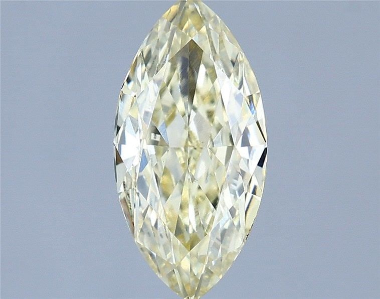 Loose Diamond - MARQUISE 1.06ct Fancy Light Yellow VS2: Loose Diamond - MARQUISE 1.06ct Fancy Light Yellow VS2 Source: This is a real non-mined Diamond that has been grown in a lab Shape: MARQUISE Carats: 1.06 Color: Fancy Light Yellow Certification: IGI V
