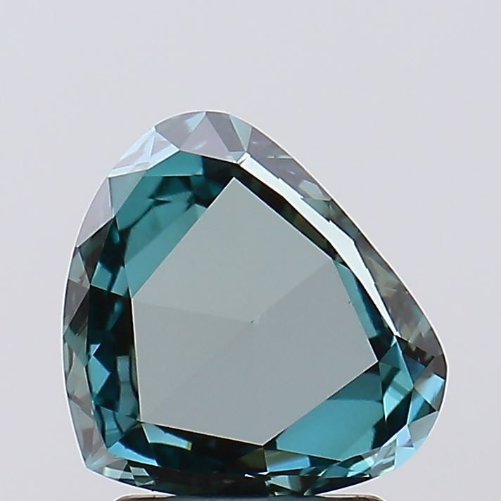 Loose Diamond - ROSE 1.32ct Fancy Intense Blueish Green VVS2: Loose Diamond - ROSE 1.32ct Fancy Intense Blueish Green VVS2 Source: This is a real non-mined Diamond that has been grown in a lab Shape: ROSE Carats: 1.32 Color: Fancy Intense Blueish Green Certifica
