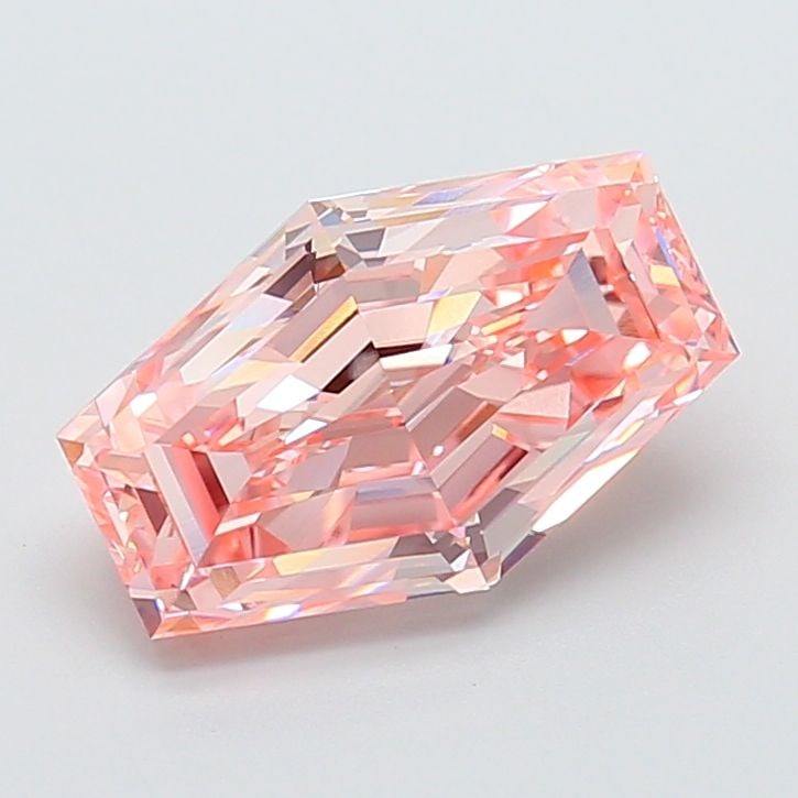 Loose Diamond - LOZENGE 5.03ct Fancy Intense Pink VVS1: Loose Diamond - LOZENGE 5.03ct Fancy Intense Pink VVS1 Source: This is a real non-mined Diamond that has been grown in a lab Shape: LOZENGE Carats: 5.03 Color: Fancy Intense Pink Certification: IGI Vi