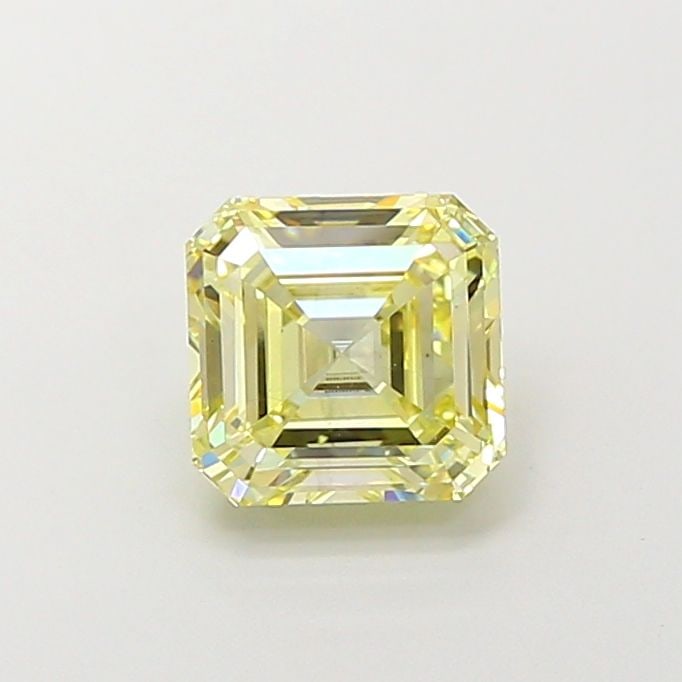Loose Diamond - ASSCHER 2.05ct Fancy Yellow VS2: Loose Diamond - ASSCHER 2.05ct Fancy Yellow VS2 Source: This is a real non-mined Diamond that has been grown in a lab Shape: ASSCHER Carats: 2.05 Color: Fancy Yellow Certification: IGI Video: