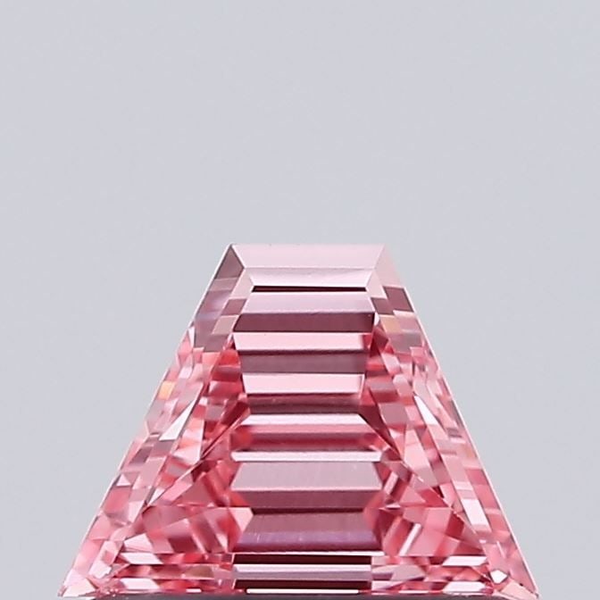 Loose Diamond - TRAPEZOID 0.45ct Fancy Intense Pink VVS2: Loose Diamond - TRAPEZOID 0.45ct Fancy Intense Pink VVS2 Source: This is a real non-mined Diamond that has been grown in a lab Shape: TRAPEZOID Carats: 0.45 Color: Fancy Intense Pink Certification: NO