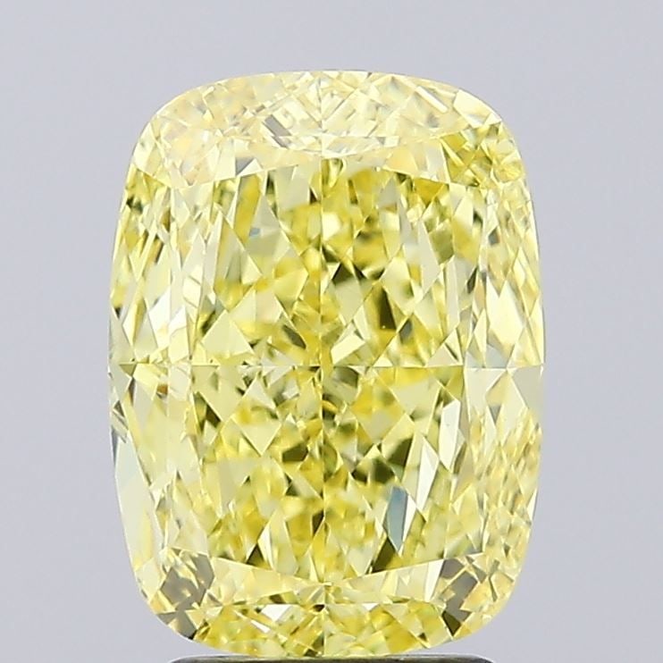 Loose Diamond - CUSHION MODIFIED 3.47ct Fancy Intense Yellow VS1: Loose Diamond - CUSHION MODIFIED 3.47ct Fancy Intense Yellow VS1 Source: This is a real non-mined Diamond that has been grown in a lab Shape: CUSHION MODIFIED Carats: 3.47 Color: Fancy Intense Yellow 