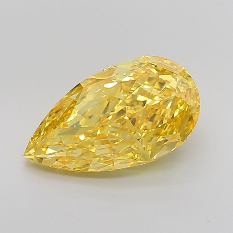 Loose Diamond - PEAR 4.67ct Fancy Vivid Yellow VS1: Loose Diamond - PEAR 4.67ct Fancy Vivid Yellow VS1 Source: This is a real non-mined Diamond that has been grown in a lab Shape: PEAR Carats: 4.67 Color: Fancy Vivid Yellow Certification: IGI Video: