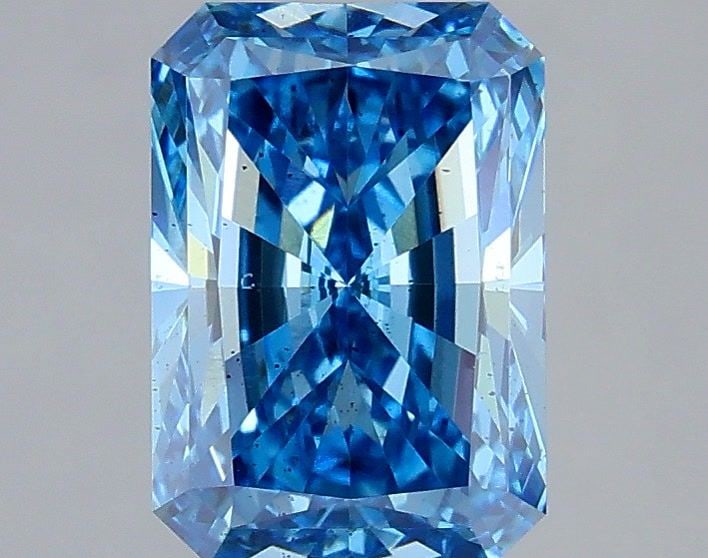 Loose Diamond - RADIANT 2.01ct Fancy Vivid Blue SI1: Loose Diamond - RADIANT 2.01ct Fancy Vivid Blue SI1 Source: This is a real non-mined Diamond that has been grown in a lab Shape: RADIANT Carats: 2.01 Color: Fancy Vivid Blue Certification: IGI Video: