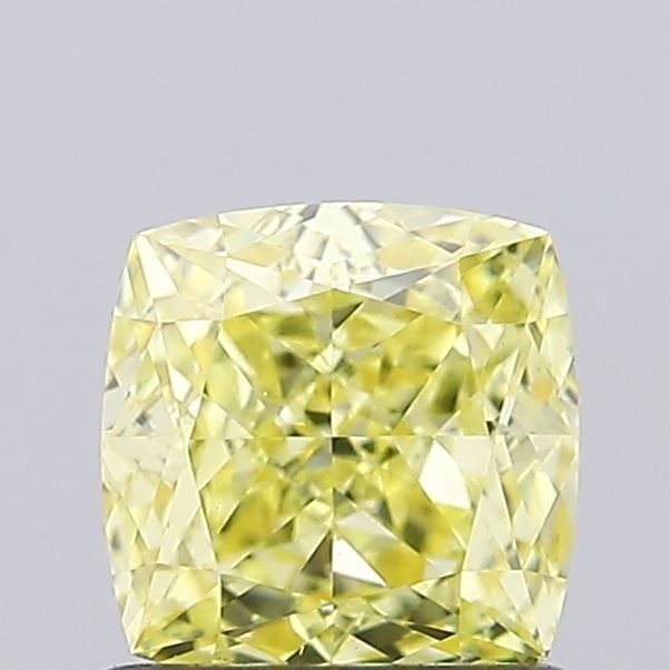 Loose Diamond - CUSHION MODIFIED 1.04ct Fancy Intense Yellow VS1: Loose Diamond - CUSHION MODIFIED 1.04ct Fancy Intense Yellow VS1 Source: This is a real non-mined Diamond that has been grown in a lab Shape: CUSHION MODIFIED Carats: 1.04 Color: Fancy Intense Yellow 
