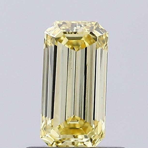 Loose Diamond - EMERALD 0.65ct Fancy Light Yellow VS1: Loose Diamond - EMERALD 0.65ct Fancy Light Yellow VS1 Source: This is a real non-mined Diamond that has been grown in a lab Shape: EMERALD Carats: 0.65 Color: Fancy Light Yellow Certification: IGI Vid