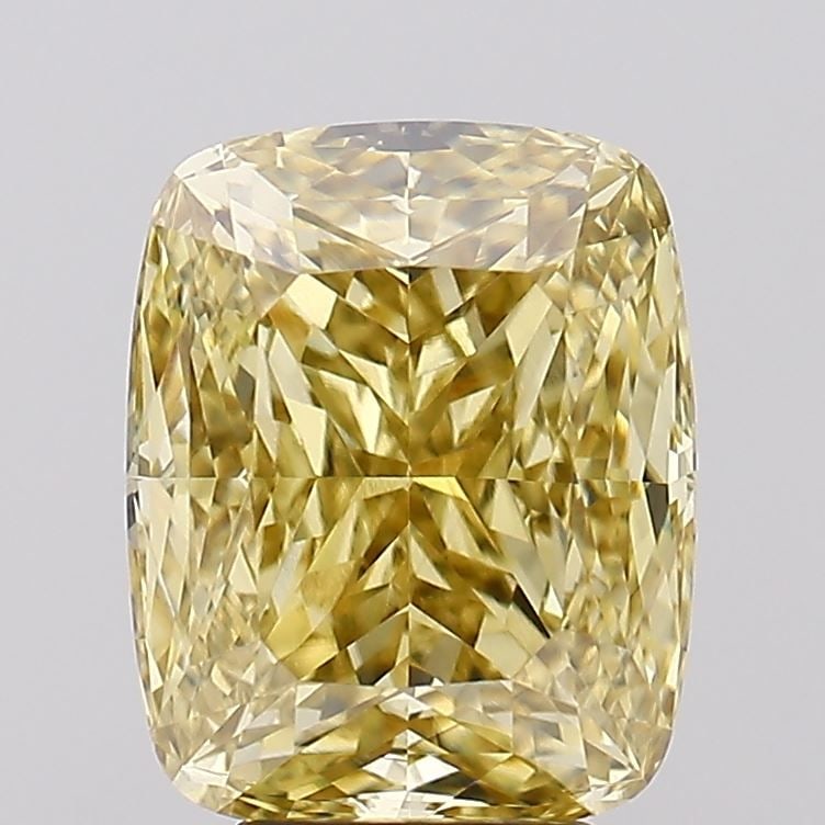 Loose Diamond - CUSHION MODIFIED 5.01ct Fancy Intense Yellow VVS2: Loose Diamond - CUSHION MODIFIED 5.01ct Fancy Intense Yellow VVS2 Source: This is a real non-mined Diamond that has been grown in a lab Shape: CUSHION MODIFIED Carats: 5.01 Color: Fancy Intense Yellow