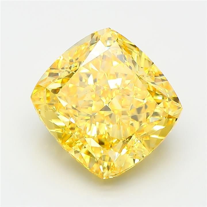 Loose Diamond - CUSHION MODIFIED 6.54ct Fancy Vivid Yellow VS1: Loose Diamond - CUSHION MODIFIED 6.54ct Fancy Vivid Yellow VS1 Source: This is a real non-mined Diamond that has been grown in a lab Shape: CUSHION MODIFIED Carats: 6.54 Color: Fancy Vivid Yellow Cert