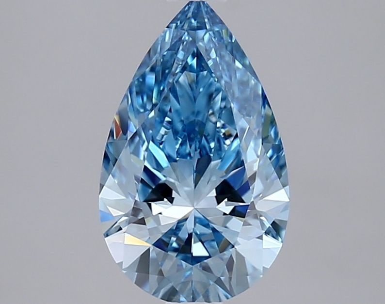 Loose Diamond - PEAR 1.51ct Fancy Vivid Blue VVS1: Loose Diamond - PEAR 1.51ct Fancy Vivid Blue VVS1 Source: This is a real non-mined Diamond that has been grown in a lab Shape: PEAR Carats: 1.51 Color: Fancy Vivid Blue Certification: IGI Video: