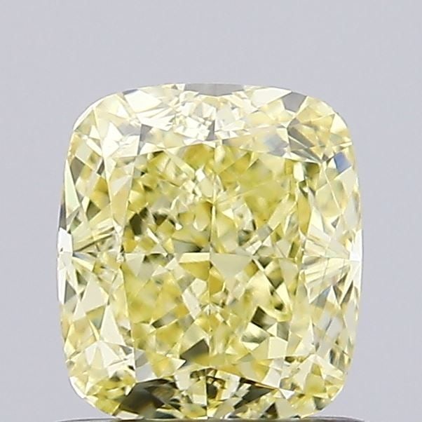 Loose Diamond - CUSHION BRILLIANT 0.9ct Fancy Intense Yellow VS1: Loose Diamond - CUSHION BRILLIANT 0.9ct Fancy Intense Yellow VS1 Source: This is a real non-mined Diamond that has been grown in a lab Shape: CUSHION BRILLIANT Carats: 0.9 Color: Fancy Intense Yellow 