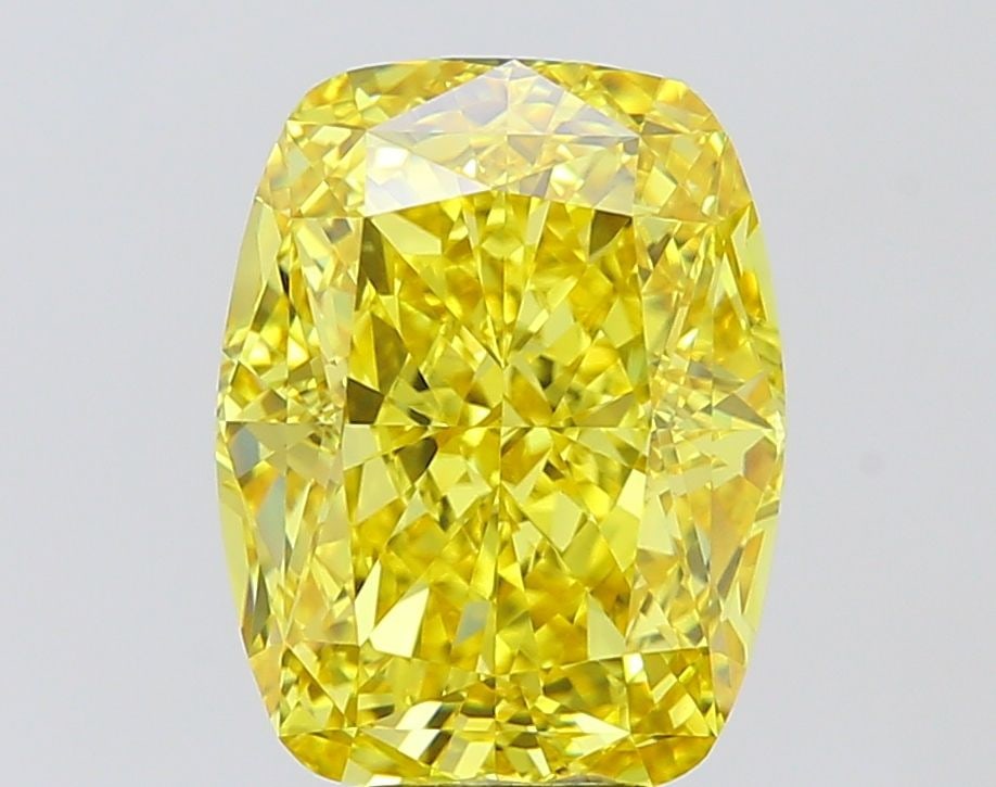Loose Diamond - CUSHION MODIFIED 7.1ct Fancy Vivid Yellow VS1: Loose Diamond - CUSHION MODIFIED 7.1ct Fancy Vivid Yellow VS1 Source: This is a real non-mined Diamond that has been grown in a lab Shape: CUSHION MODIFIED Carats: 7.1 Color: Fancy Vivid Yellow Certif