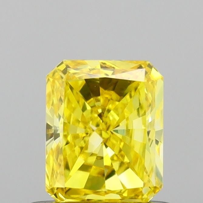 Loose Diamond - RADIANT 0.62ct Fancy Vivid Yellow VS1: Loose Diamond - RADIANT 0.62ct Fancy Vivid Yellow VS1 Source: This is a real non-mined Diamond that has been grown in a lab Shape: RADIANT Carats: 0.62 Color: Fancy Vivid Yellow Certification: IGI Vid