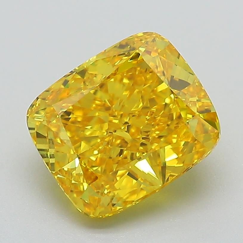 Loose Diamond - CUSHION MODIFIED 2.59ct Fancy Vivid Yellow VS1: Loose Diamond - CUSHION MODIFIED 2.59ct Fancy Vivid Yellow VS1 Source: This is a real non-mined Diamond that has been grown in a lab Shape: CUSHION MODIFIED Carats: 2.59 Color: Fancy Vivid Yellow Cert
