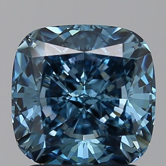 Loose Diamond - CUSHION BRILLIANT 2.04ct Blue VVS2: Loose Diamond - CUSHION BRILLIANT 2.04ct Blue VVS2 Source: This is a real non-mined Diamond that has been grown in a lab Shape: CUSHION BRILLIANT Carats: 2.04 Color: Blue Certification: NONE Video: