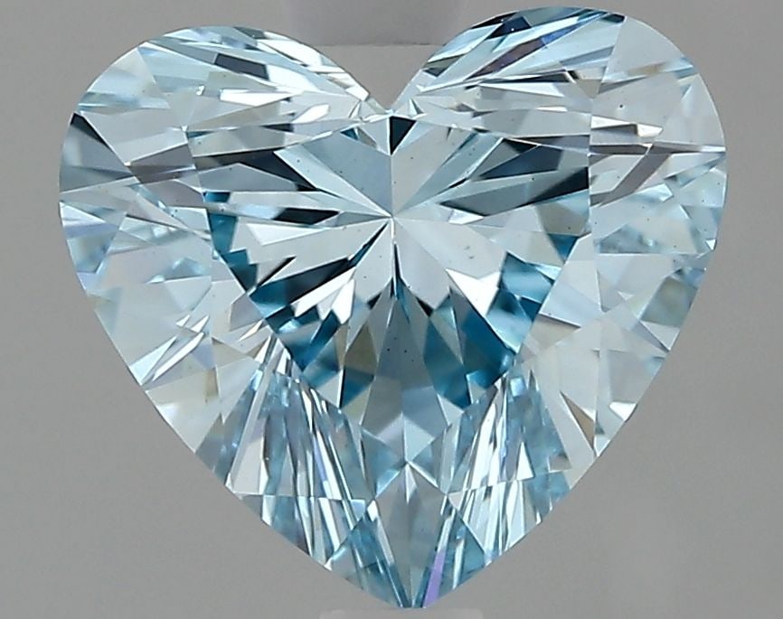Loose Diamond - HEART 1.58ct Fancy Intense Blue VS1: Loose Diamond - HEART 1.58ct Fancy Intense Blue VS1 Source: This is a real non-mined Diamond that has been grown in a lab Shape: HEART Carats: 1.58 Color: Fancy Intense Blue Certification: IGI Video: