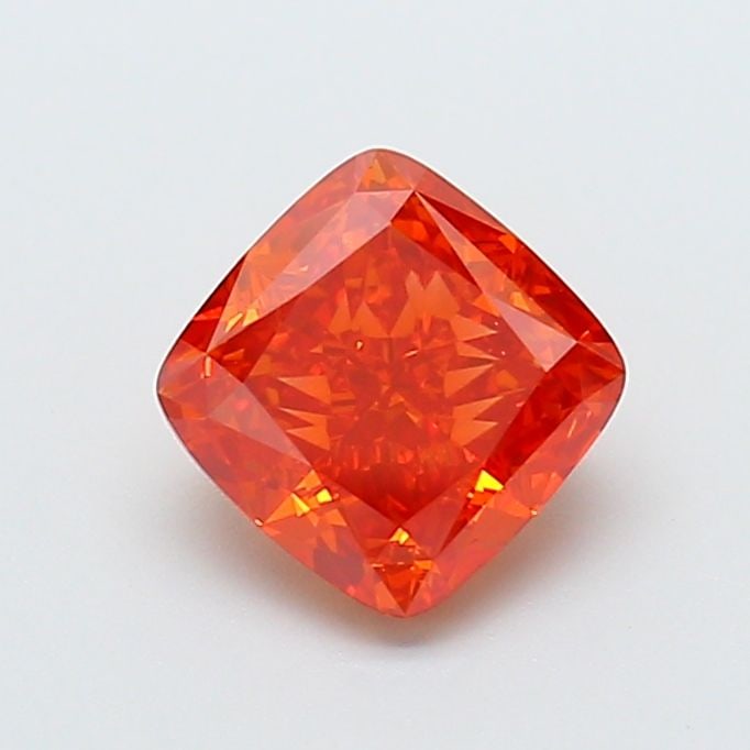 Loose Diamond - CUSHION MODIFIED 2.01ct Fancy Vivid Orange Pink VVS2: Loose Diamond - CUSHION MODIFIED 2.01ct Fancy Vivid Orange Pink VVS2 Source: This is a real non-mined Diamond that has been grown in a lab Shape: CUSHION MODIFIED Carats: 2.01 Color: Fancy Vivid Orang