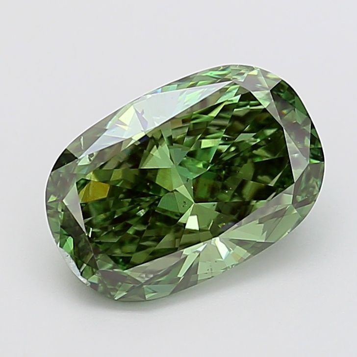 Loose Diamond - CUSHION MODIFIED 4.01ct Fancy Vivid Green SI1: Loose Diamond - CUSHION MODIFIED 4.01ct Fancy Vivid Green SI1 Source: This is a real non-mined Diamond that has been grown in a lab Shape: CUSHION MODIFIED Carats: 4.01 Color: Fancy Vivid Green Certif