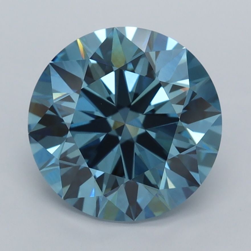 Ideal Loose Diamond - ROUND 3.0ct Fancy Vivid Blue VVS2: Ideal Loose Diamond - ROUND 3.0ct Fancy Vivid Blue VVS2 Source: This is a real non-mined Diamond that has been grown in a lab Shape: ROUND Carats: 3.0 Color: Fancy Vivid Blue Certification: IGI Video: