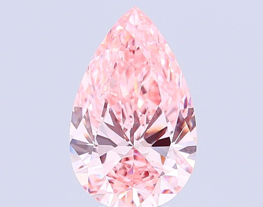 Loose Diamond - PEAR 7.06ct Fancy Vivid Pink VVS2: Loose Diamond - PEAR 7.06ct Fancy Vivid Pink VVS2 Source: This is a real non-mined Diamond that has been grown in a lab Shape: PEAR Carats: 7.06 Color: Fancy Vivid Pink Certification: IGI Video: