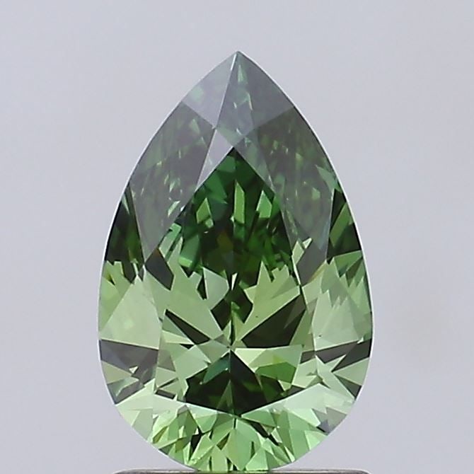 Loose Diamond - PEAR 1.09ct Fancy Vivid Green VVS2: Loose Diamond - PEAR 1.09ct Fancy Vivid Green VVS2 Source: This is a real non-mined Diamond that has been grown in a lab Shape: PEAR Carats: 1.09 Color: Fancy Vivid Green Certification: IGI Video: