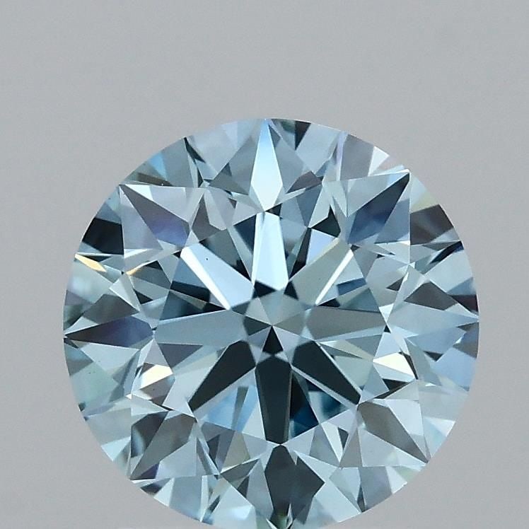 Loose Diamond - ROUND 2.03ct Fancy Vivid Blue VS1: Loose Diamond - ROUND 2.03ct Fancy Vivid Blue VS1 Source: This is a real non-mined Diamond that has been grown in a lab Shape: ROUND Carats: 2.03 Color: Fancy Vivid Blue Certification: IGI Video: