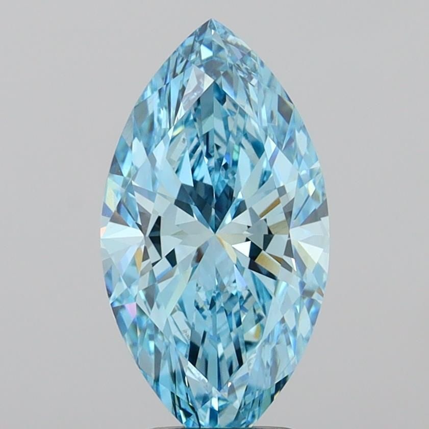 Loose Diamond - MARQUISE 3.01ct Fancy Vivid Blue VVS2: Loose Diamond - MARQUISE 3.01ct Fancy Vivid Blue VVS2 Source: This is a real non-mined Diamond that has been grown in a lab Shape: MARQUISE Carats: 3.01 Color: Fancy Vivid Blue Certification: IGI Vide