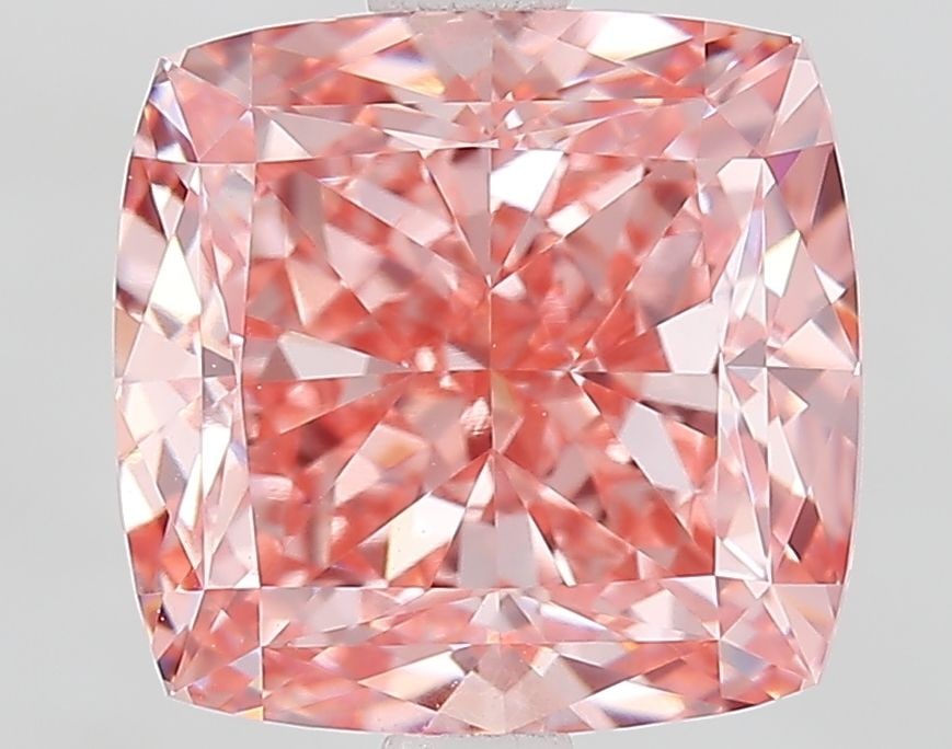 Loose Diamond - CUSHION MODIFIED 3.6ct Fancy Vivid Pink VVS2: Loose Diamond - CUSHION MODIFIED 3.6ct Fancy Vivid Pink VVS2 Source: This is a real non-mined Diamond that has been grown in a lab Shape: CUSHION MODIFIED Carats: 3.6 Color: Fancy Vivid Pink Certifica