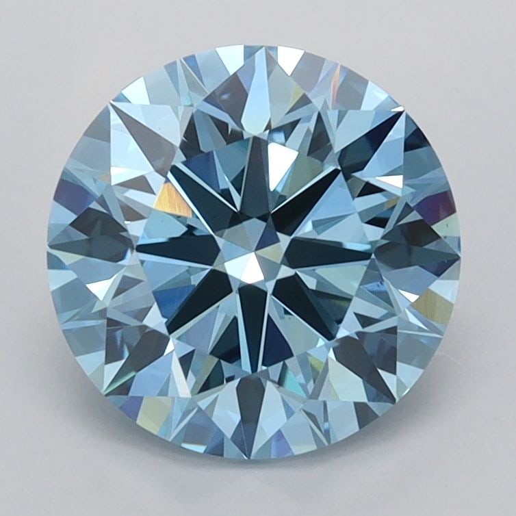 Ideal Loose Diamond - ROUND 2.04ct Fancy Vivid Blue VS1: Ideal Loose Diamond - ROUND 2.04ct Fancy Vivid Blue VS1 Source: This is a real non-mined Diamond that has been grown in a lab Shape: ROUND Carats: 2.04 Color: Fancy Vivid Blue Certification: IGI Video