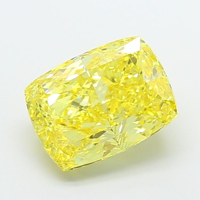 Loose Diamond - CUSHION MODIFIED 4.81ct Fancy Vivid Yellow VS1: Loose Diamond - CUSHION MODIFIED 4.81ct Fancy Vivid Yellow VS1 Source: This is a real non-mined Diamond that has been grown in a lab Shape: CUSHION MODIFIED Carats: 4.81 Color: Fancy Vivid Yellow Cert