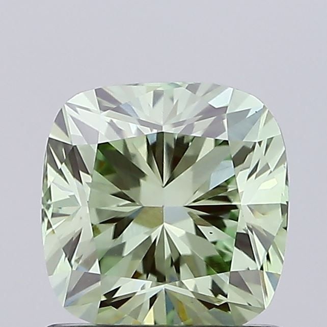 Loose Diamond - CUSHION BRILLIANT 0.92ct Fancy Vivid Green VS1: Loose Diamond - CUSHION BRILLIANT 0.92ct Fancy Vivid Green VS1 Source: This is a real non-mined Diamond that has been grown in a lab Shape: CUSHION BRILLIANT Carats: 0.92 Color: Fancy Vivid Green Cert
