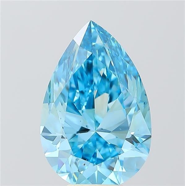 Loose Diamond - PEAR 7.01ct Fancy Vivid Blue VS2: Loose Diamond - PEAR 7.01ct Fancy Vivid Blue VS2 Source: This is a real non-mined Diamond that has been grown in a lab Shape: PEAR Carats: 7.01 Color: Fancy Vivid Blue Certification: IGI Video: