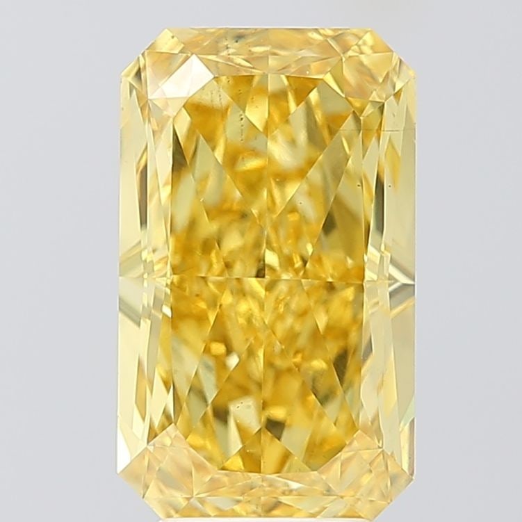 Loose Diamond - RADIANT 5.01ct Fancy Vivid Yellow VS2: Loose Diamond - RADIANT 5.01ct Fancy Vivid Yellow VS2 Source: This is a real non-mined Diamond that has been grown in a lab Shape: RADIANT Carats: 5.01 Color: Fancy Vivid Yellow Certification: IGI Vid