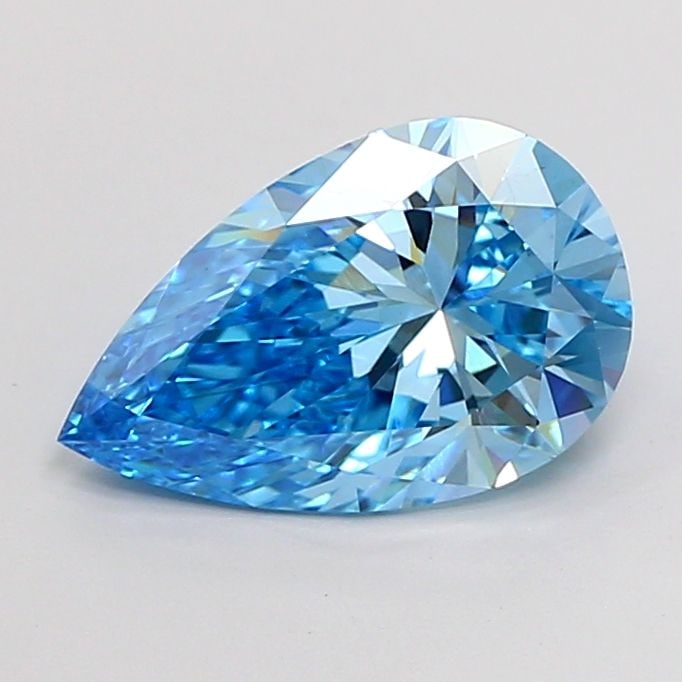 Loose Diamond - PEAR 2.3ct Fancy Vivid Blue VS1: Loose Diamond - PEAR 2.3ct Fancy Vivid Blue VS1 Source: This is a real non-mined Diamond that has been grown in a lab Shape: PEAR Carats: 2.3 Color: Fancy Vivid Blue Certification: IGI Video:
