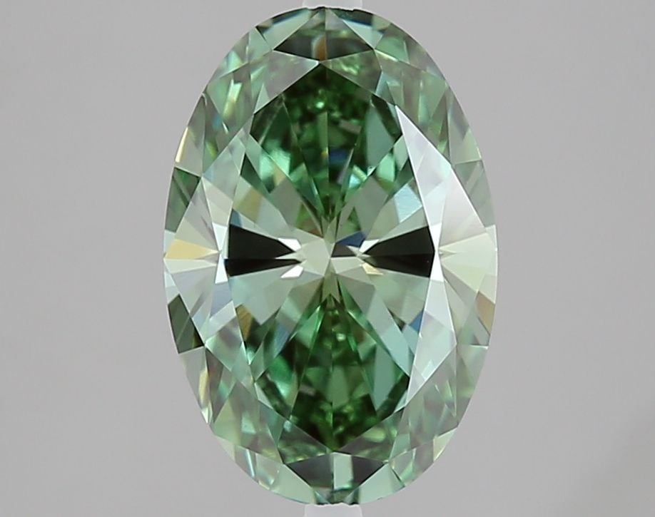 Loose Diamond - OVAL 3.0ct Fancy Vivid Green VS1: Loose Diamond - OVAL 3.0ct Fancy Vivid Green VS1 Source: This is a real non-mined Diamond that has been grown in a lab Shape: OVAL Carats: 3.0 Color: Fancy Vivid Green Certification: IGI Video:
