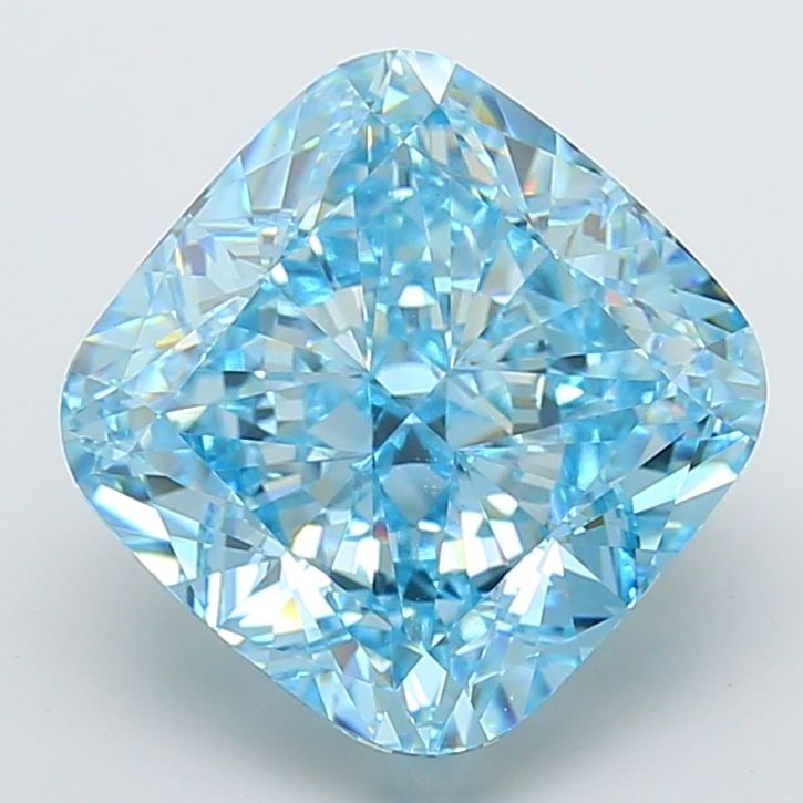 Loose Diamond - CUSHION MODIFIED 10.08ct Fancy Vivid Blue VVS2: Loose Diamond - CUSHION MODIFIED 10.08ct Fancy Vivid Blue VVS2 Source: This is a real non-mined Diamond that has been grown in a lab Shape: CUSHION MODIFIED Carats: 10.08 Color: Fancy Vivid Blue Certi
