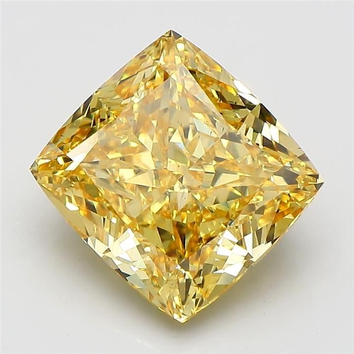 Loose Diamond - CUSHION MODIFIED 7.86ct Fancy Vivid Yellow VS2: Loose Diamond - CUSHION MODIFIED 7.86ct Fancy Vivid Yellow VS2 Source: This is a real non-mined Diamond that has been grown in a lab Shape: CUSHION MODIFIED Carats: 7.86 Color: Fancy Vivid Yellow Cert
