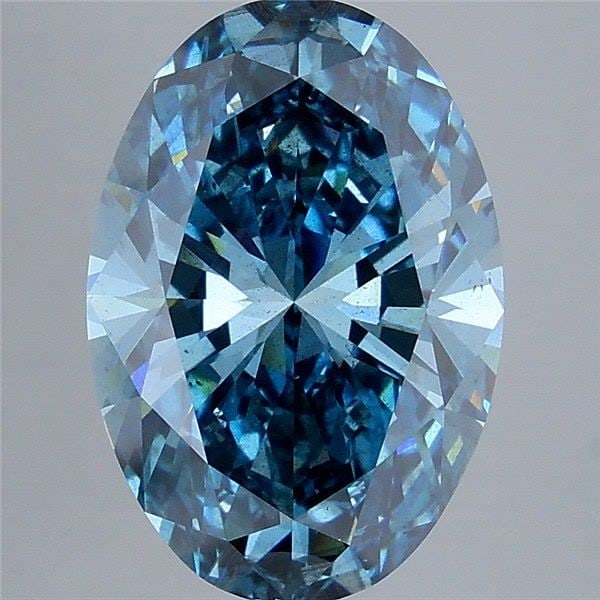 Loose Diamond - OVAL 5.01ct Fancy Vivid Blue SI1: Loose Diamond - OVAL 5.01ct Fancy Vivid Blue SI1 Source: This is a real non-mined Diamond that has been grown in a lab Shape: OVAL Carats: 5.01 Color: Fancy Vivid Blue Certification: IGI Video: