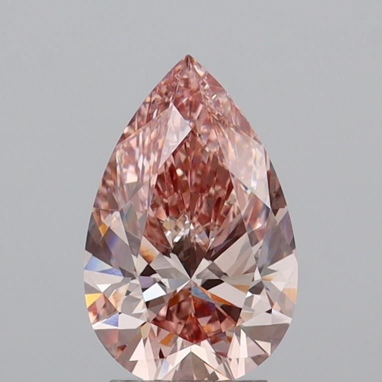 Loose Diamond - PEAR 2.94ct Fancy Intense Brownish Pink VS1: Loose Diamond - PEAR 2.94ct Fancy Intense Brownish Pink VS1 Source: This is a real non-mined Diamond that has been grown in a lab Shape: PEAR Carats: 2.94 Color: Fancy Intense Brownish Pink Certificat
